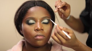 Maquillage de Mariage Coutumier Peau Noire [upl. by Hgielar647]