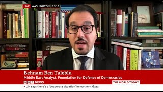 Behnam Ben Taleblu on the US suggesting military aid to Israel is at risk — BBC News [upl. by Edobalo]