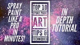 Top 10 Spray Paint Art Techniques  Beginner Spray Paint Art Tutorial [upl. by Brander637]