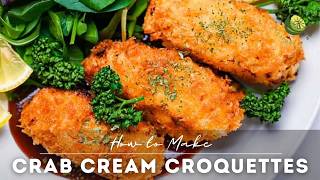 Crab Cream Croquette Recipe Kani Kurimu Korokke [upl. by Atiuqat]