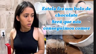 Estela fez um bolo de chocolate COMPLETO [upl. by Gainer]