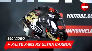 XLite X803 RS Ultra Carbon Holeshot Red Full Face Helmet  ChampionHelmetscom [upl. by Karylin]