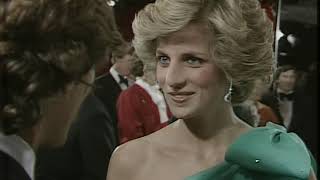 Princess Diana  Queen Mother  Royal Film Premier  A Passage to India  1985 [upl. by Yesor]