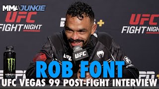 Rob Font Back in Win Column with Victory Aims For More Consistency in Big Fights  UFC Vegas 99 [upl. by Carthy]