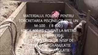 CUM SE CONSTRUIESTE O PISCINA DIN BETON TORCRETAT  wwwalbadecorro  HOW TO BUILD SWIMMING POOL [upl. by Einnoc]