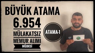 BÜYÜK ATAMA  GENÇLİK SPOR BAKANLIĞI 6 BİN 954 PERSONEL ALIMI MÜLAKATSIZ MEMUR ALIMI [upl. by Aerdnad]