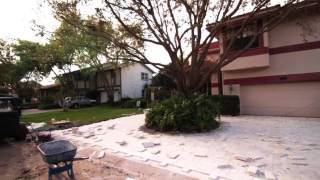 DIY Travertine Pavers on Driveway [upl. by Mencher]