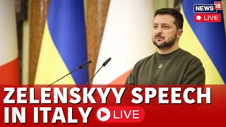 Zelenskyy LIVE  Ukrainian President Zelensky Speech LIVE  Zelenskyy Speech In Italy LIVE  N18G [upl. by Vyse507]