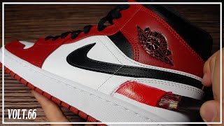 Custom Shoes Jordan 1 Mid 2020 White Heel to Chicago Custom [upl. by Bowe720]