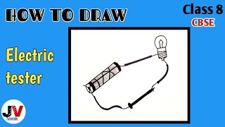 electric tester diagram class 8electric tester drawing [upl. by Landri]