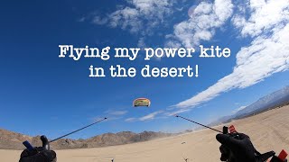 Flying my Tensor powerkite in the desert [upl. by Franck444]