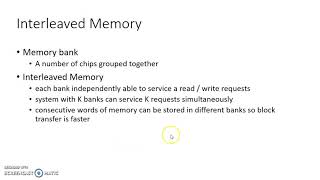 CSIT 256 Stallings Ch 05 Interleaved Memory SDRAM DDR SDRAM [upl. by Dicky]