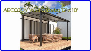 REVIEW 2024 AECOJOY Wall Gazebo 12 x 10 ESSENTIAL details [upl. by Yaffit]