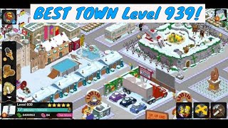 TSTO Max Level 939 Snow Town Design  The Simpsons Tapped Out [upl. by Phillis370]