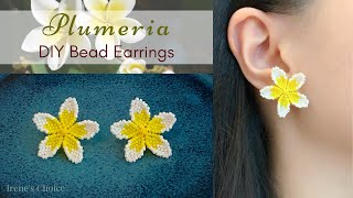 How to Make Plumeria Stud Bead Earrings [upl. by Lek407]