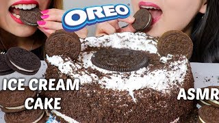 ASMR OREO ICE CREAM CAKE 오레오 아이스크림 케이크 리얼사운드 먹방 アイスクリーム 冰淇淋 Kem cây  KimampLiz ASMR [upl. by Guadalupe490]