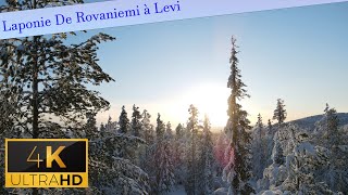 Laponie en Finlande Voyage de Rovaniemi à Levi avec ses paysages dhivers en 4k [upl. by Bromleigh449]