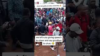 SEE HOW UHURU KENYATTA WAS ESCORTED BY KENYANS IN EMBU uhurukenyatta raila ruto gachagua [upl. by Silrac]