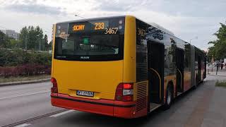 MZA Warszawa Man Lions City NG363 G nr taborowy 3467 🚍Z33 » Metro Młociny [upl. by Eckart]