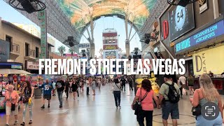 Walking Fremont Street Doing Zipline Las Vegas [upl. by Juliana]