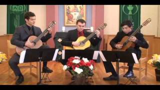 Bach Invention No 3 BWV 789 for three guitars [upl. by Eardnoed]