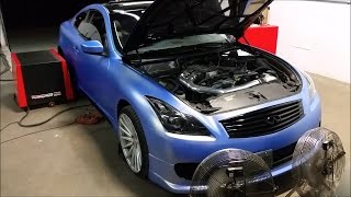 SUPERCHARGED G37 Coupe Dyno  Highway Roll [upl. by Alegnad]