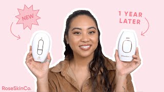 New RoseSkinCo LUMI IPL Laser Hair Removal  1 year later [upl. by Vatsug]