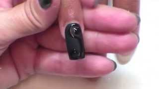 Black Matte and Glossy Nail Art Design [upl. by Baruch]