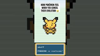 How Pokemon feel when you cancel their evolution 😂 pokemon shorts [upl. by Vallery]