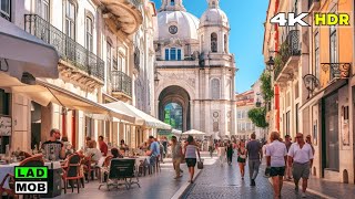 Lisbon Portugal Afternoon walking tour in 4K HDR with 3D SOUND [upl. by Ysac20]