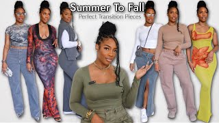 The Perfect Transitional Pieces From Summer to Fall Try on Haul Ft Hollister  More [upl. by Goldshell697]