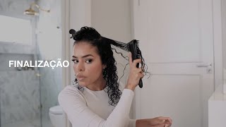 ESCOVA POLVO E CABELO CACHEADO CURTO MELHOR FINALIZAÇÃO [upl. by Hastings]