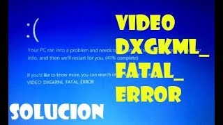 VideoDXGKMLFATALERROR en Windows 7810 I SOLUCIÓN 2024 [upl. by Akinad299]