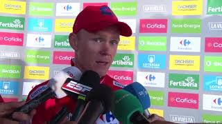 Christopher Froome  postrace interview  Stage 19  Tour of Spain  Vuelta a España 2017 [upl. by Cartwell608]