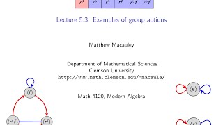 Visual Group Theory Lecture 53 Examples of group actions [upl. by Phene42]