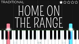 Home On The Range  EASY Piano Tutorial [upl. by Rexanne]