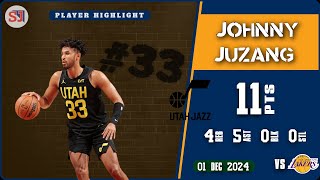 JOHNNY JUZANGS ALLAROUND GAME 11 PTS 4 REB 5 AST vs LAL amp LAST GAME vs DAL HIGHLIGHTS UTA [upl. by Rosena]