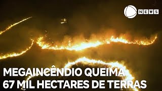 Megaincêndio queima 67 mil hectares de terras indígenas [upl. by Jari]