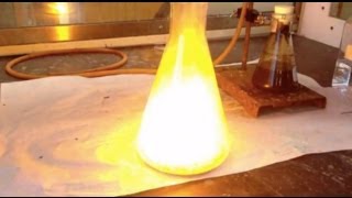 Sodium and Chlorine Reaction  The making of table salt [upl. by Zinck]