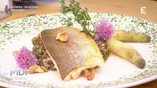 Recette  Filet de truite en salade de lentilles et asperges [upl. by Esten]