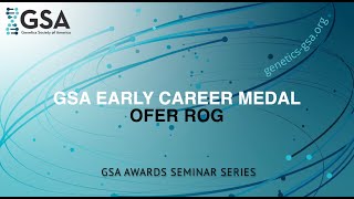 2024 GSA Early Career Medal Ofer Rog [upl. by Hernardo]