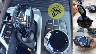 BMW  How To CRYSTAL led GEARBOX shift KNOB install [upl. by Anawat]