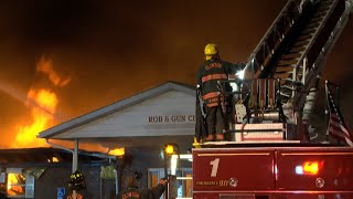 Fire investigators seek information about fire at the Rod amp Gun Club [upl. by Wolfie]