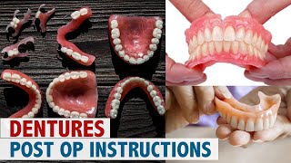 Dentures Post Op Instructions [upl. by Eberhard]