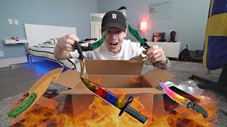 REAL LIFE KNIFE UNBOXING INSANE CSGO KNIVES [upl. by Assisi]