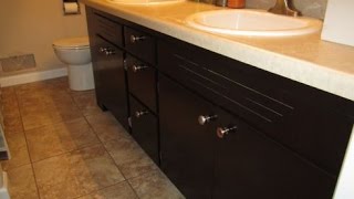 Restaining Bathroom Cabinets [upl. by Macmahon637]