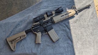 Custom MidLength AR15 vs Steel Target  Shooting Bench 556x45mm [upl. by Ellehcan55]