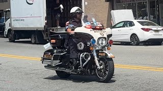 Paterson Police Motorcycle Unit Responding Code 3 61524 [upl. by Nekciv517]