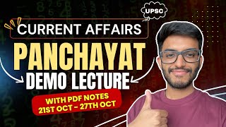 Weekly Current Affairs For UPSC with Free PDF Notes  UPSC Current Affair 2024  21st  27th October [upl. by Rhys87]