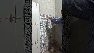 Amazing Design Tile Fitting Process Large format tile installation shorts shortvideo youtubeshort [upl. by Seabury]